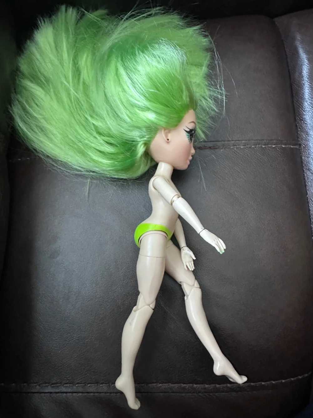 Rainbow High Jade Hunter unclothed  articulated fashion doll long green hair